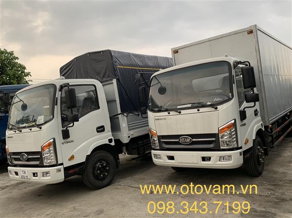 Xe tải VEAM VT340-1, tải trọng 3.49 tấn, thùng 6m2 & 6m3, máy Isuzu